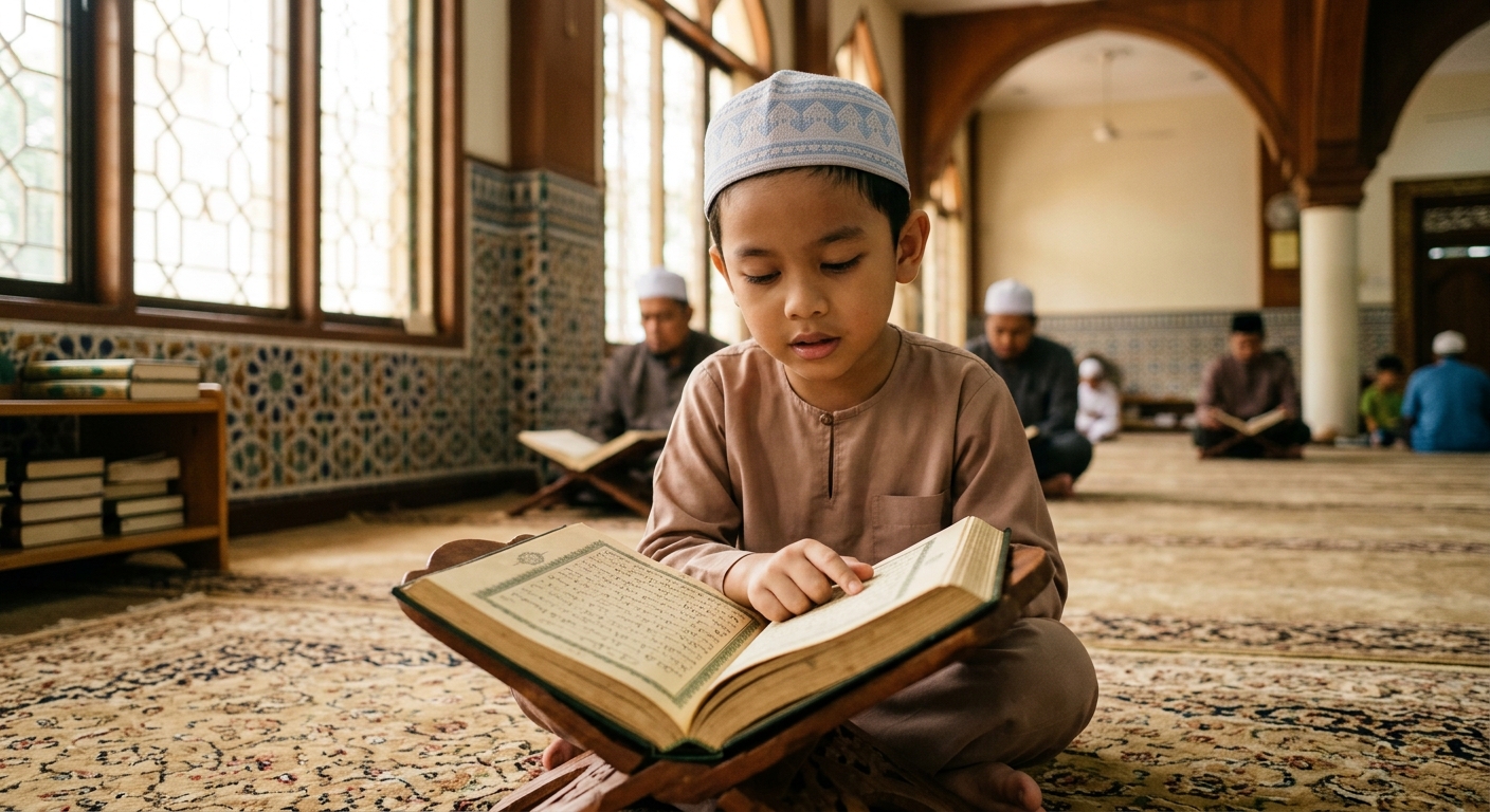 Students learning Qur'an and Tajwīd through IBN MAS'UD ONLINE ACADEMY